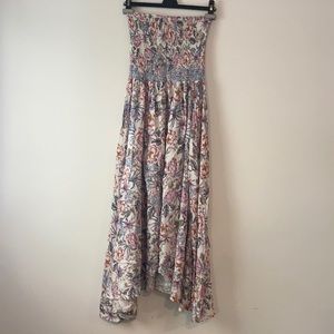 Strapless Maxi Floral Dress